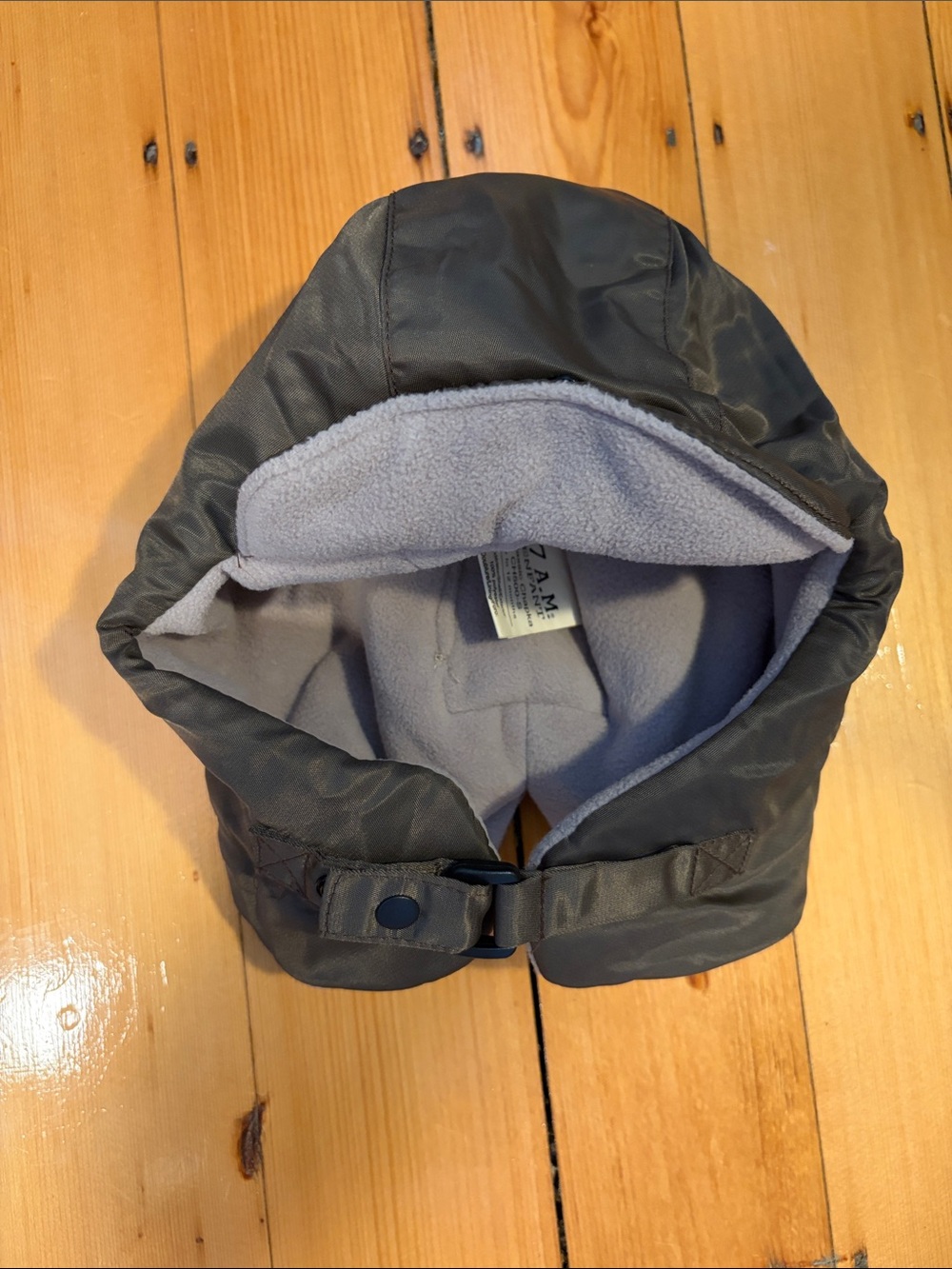 7AM Enfant 3-12M like new brown warm hat w Fleece Lining. Adorable!